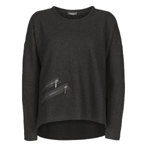 Nr strik bluse dame, Felt, sort