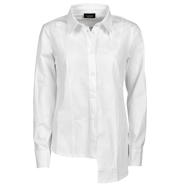 Skjorte i poplin, Hvid