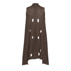 Nr strikvest dame, brun