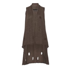 Nr strikvest dame, brun