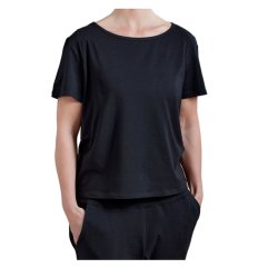 T-shirt i bambus og bomuld, sort