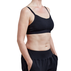 BH uden blonder i bambus og bomuld, sort