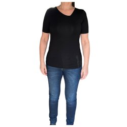 Nr T-shirt dame, Jersey, sort