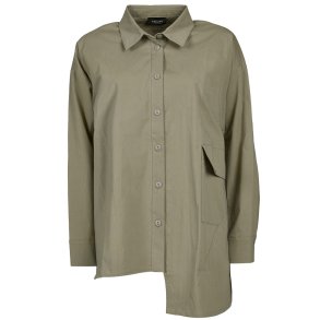 Oversize skjorte i poplin, Grn